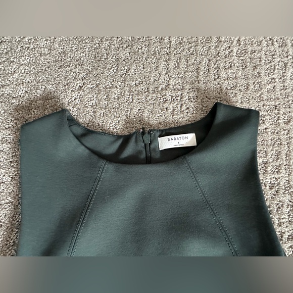 Aritzia Babaton Miguel Ponte Sheath Dress Green - Size 8 - Picture 4 of 10